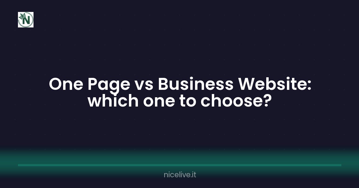 One Page vs Business Website: which one to choose?